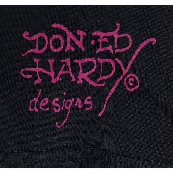 Ed Hardy Baby Tee 18-24 Months Black w/ Rose Vtg by Christian Audigier NWT - Picture 5 of 8